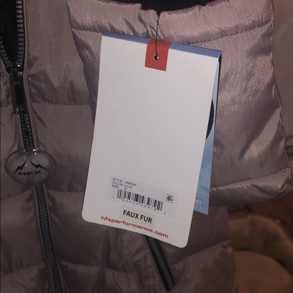 NWT Women’s HFX Faux Fur Lilac Puffer Coat - - Picture 15 of 16